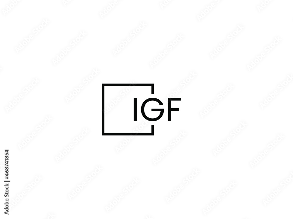 IGF letter initial logo design vector illustration IGF letter initial logo design vector illustration