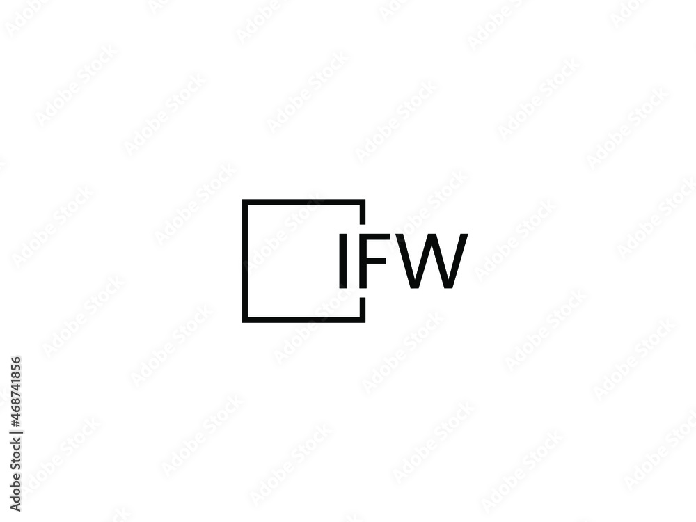 IFW letter initial logo design vector illustration IFW letter initial logo design vector illustration