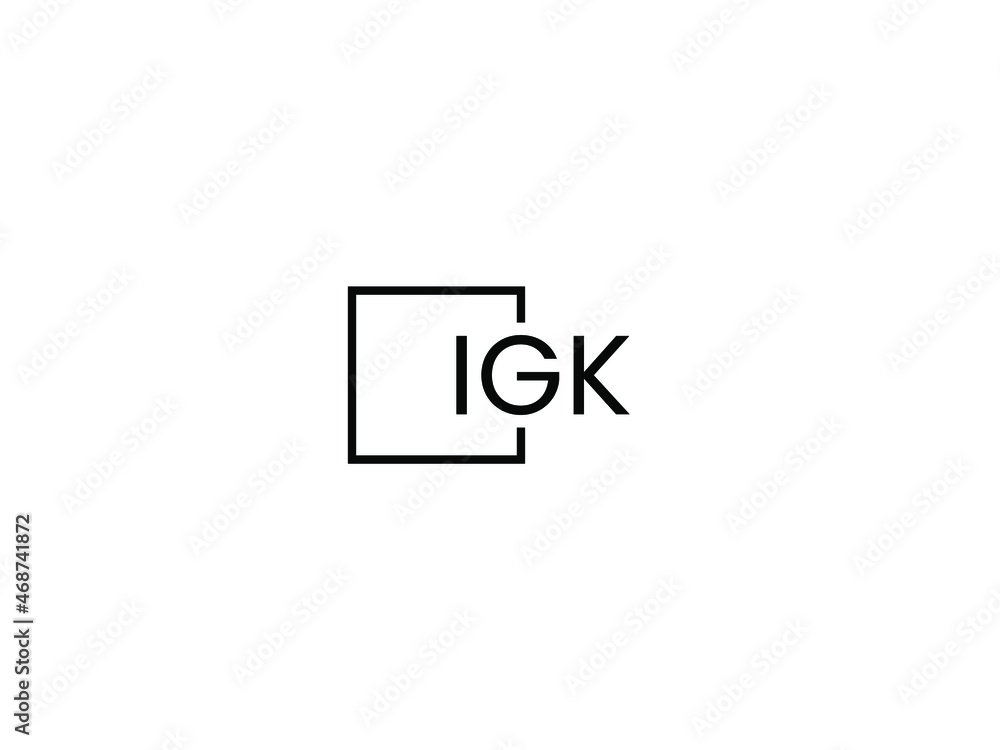 IGK letter initial logo design vector illustration IGK letter initial logo design vector illustration