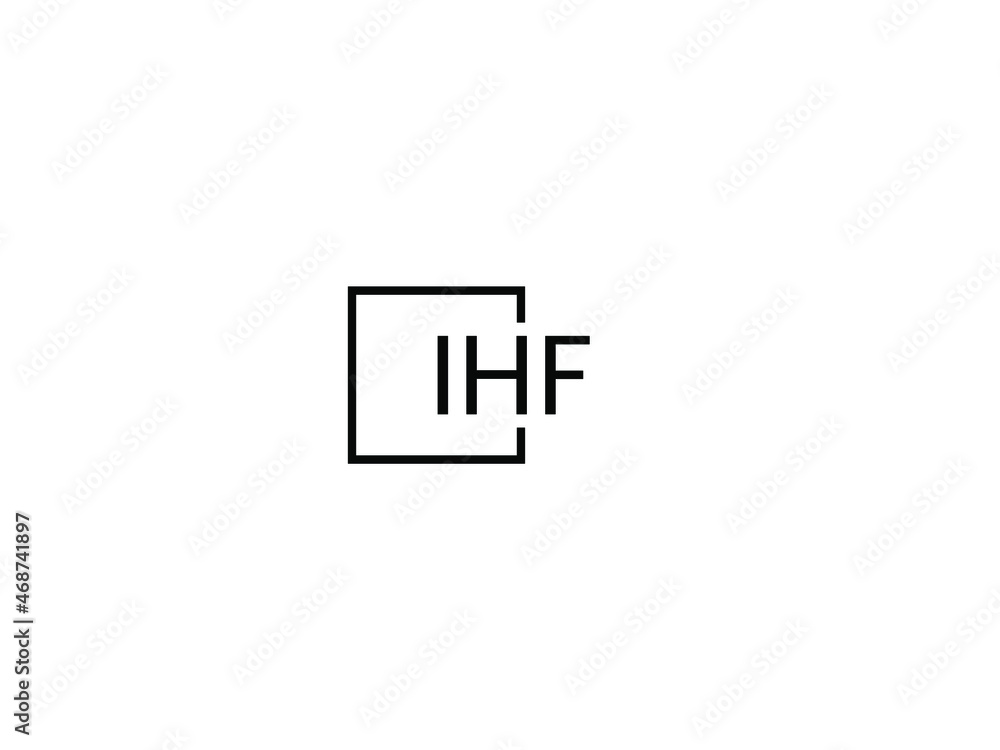 Fototapeta premium IHF Letter Initial Logo Design Vector Illustration