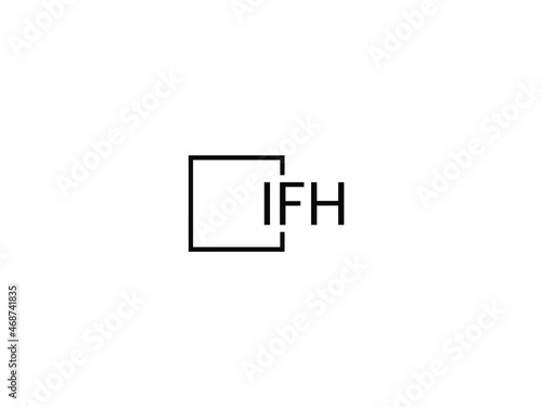 IFH letter initial logo design vector illustration