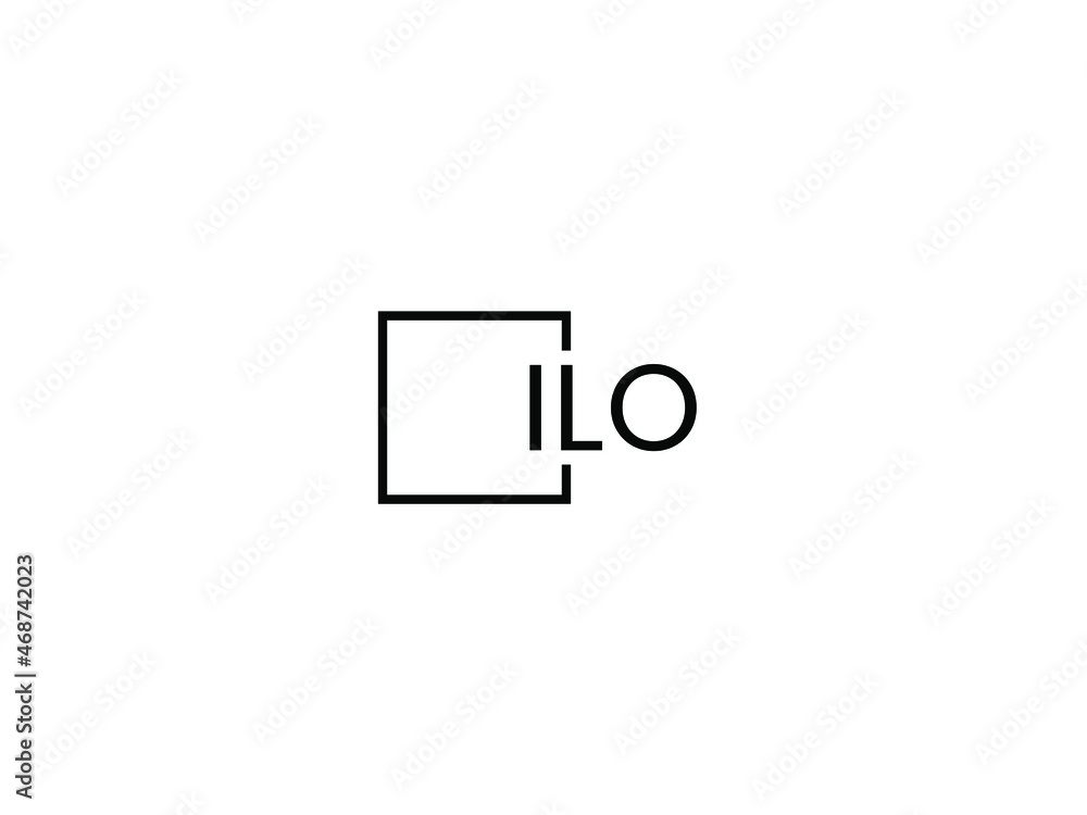 ILO Letter Initial Logo Design Vector Illustration ILO Letter Initial Logo Design Vector Illustration