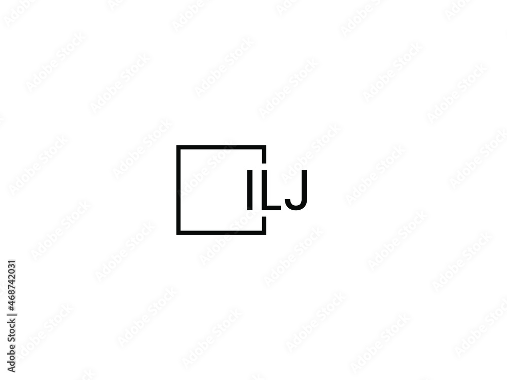 Fototapeta premium ILJ Letter Initial Logo Design Vector Illustration