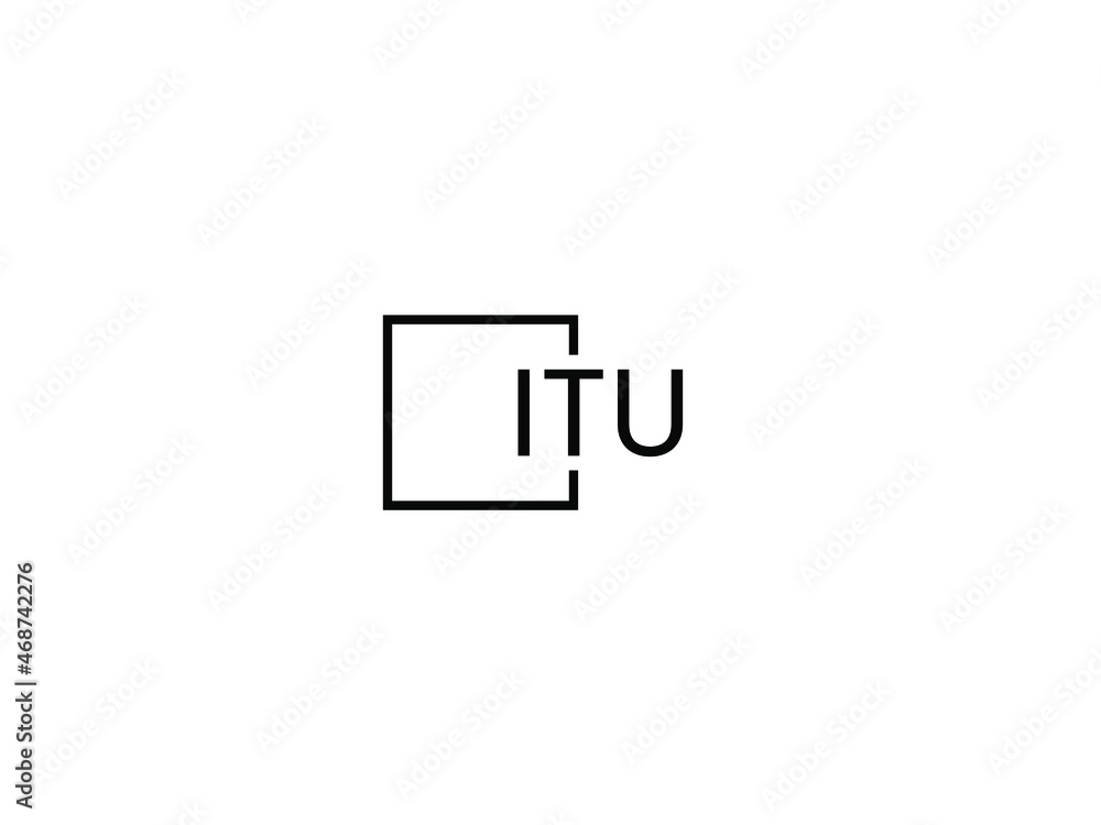 Obraz premium ITU Letter Initial Logo Design Vector Illustration