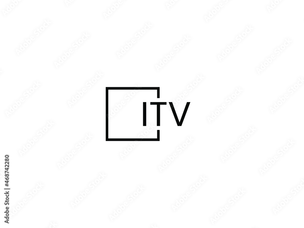 ITV Letter Initial Logo Design Vector Illustration ITV Letter Initial Logo Design Vector Illustration