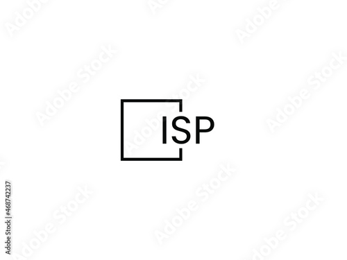 ISP Letter Initial Logo Design Vector Illustration