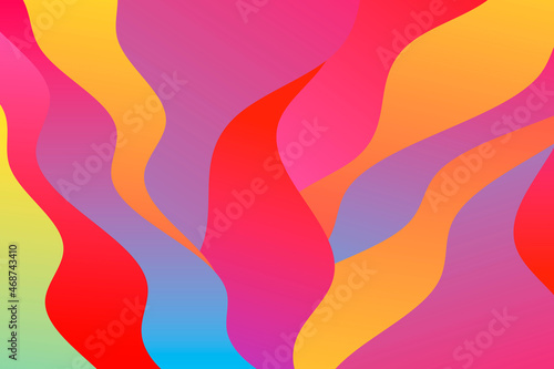 Abstract modern illustration with color waves.