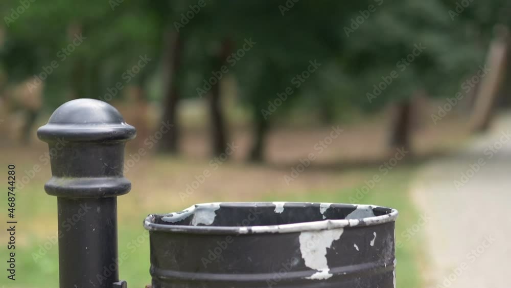 Throwing plastic bottle into the garbage can in slow motion 180fps Throwing plastic bottle into the garbage can in slow motion 180fps