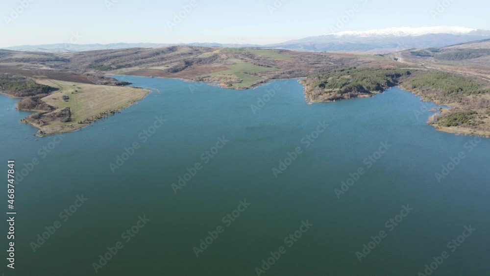 Aerial view of Dyakovo Reservoir, Kyustendil Region, Bulgaria Aerial view of Dyakovo Reservoir, Kyustendil Region, Bulgaria