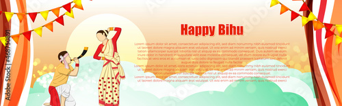 Vector illustration for Indian festival Bihu.