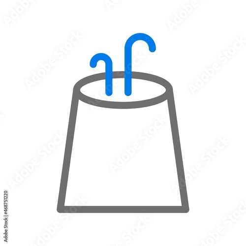 Volcano Line Blue Vector Icon Design