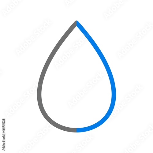 Drop Line Blue Vector Icon Design