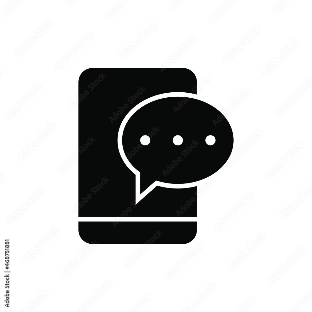 Mobile phone message icon vector graphic Mobile phone message icon vector graphic