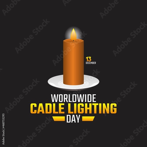 vector graphic of worldwide cadle lighting day good for worldwide cadle lighting day celebration. flat design. flyer design.flat illustration.
