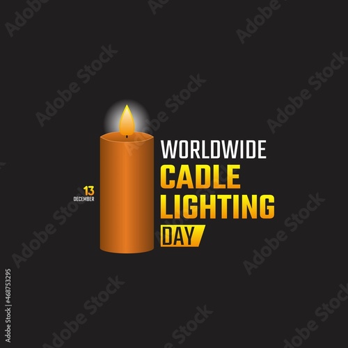vector graphic of worldwide cadle lighting day good for worldwide cadle lighting day celebration. flat design. flyer design.flat illustration.