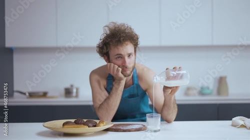 Rough morning, dead end, what to do next. Young saddened worker without a job.