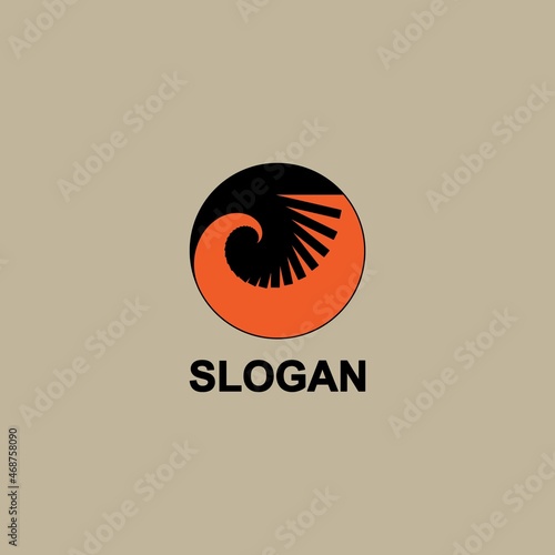 wave ladder logo. very suitable for business, company, symbol, icon, etc