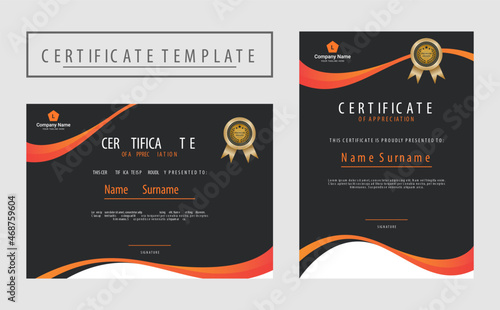 modern certificate of appreciation template. Clean modern certificate.