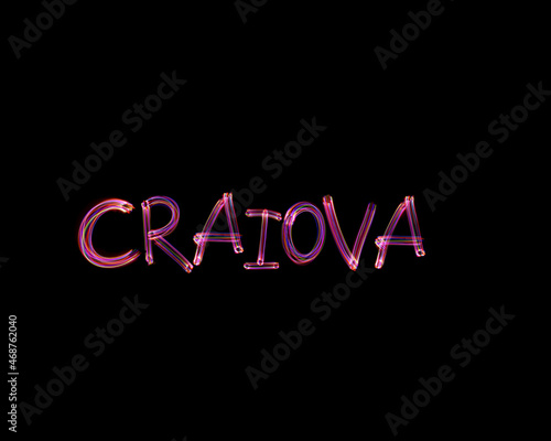 Cuadro en lienzo Words made up from light painting technique