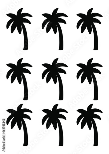 set of palm trees