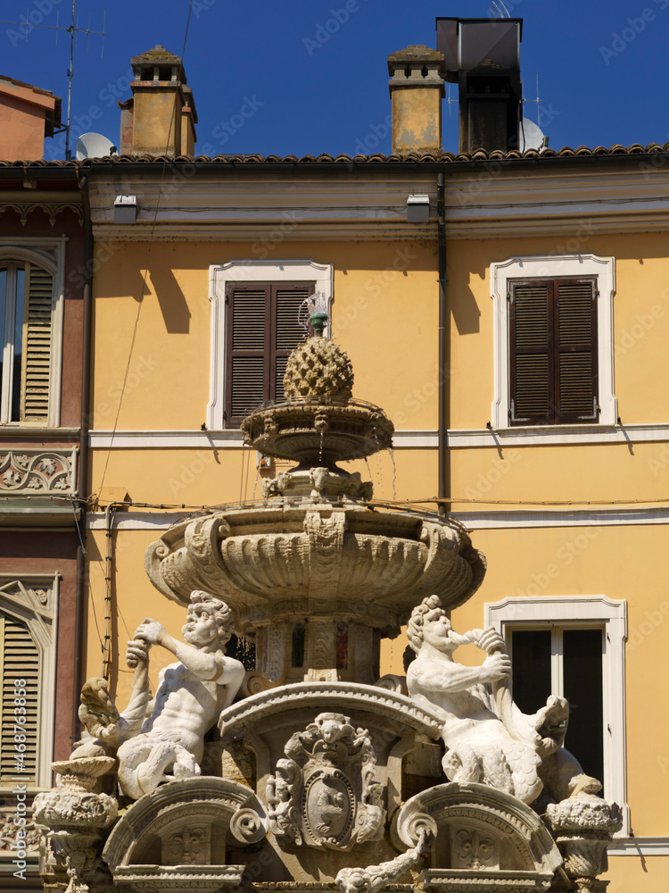 Cesena: historic buildings in the castle square