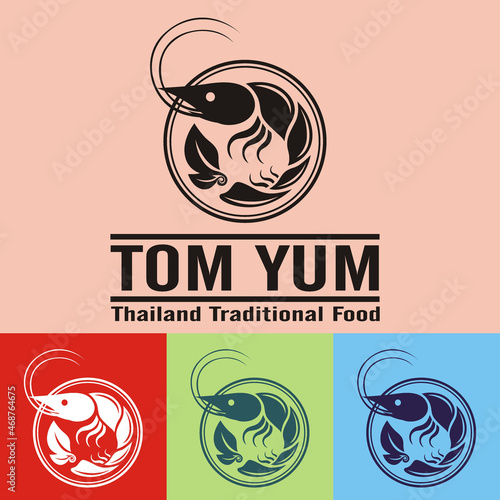 tom yum logo vector illustration - business mascot brand restaurant or street food