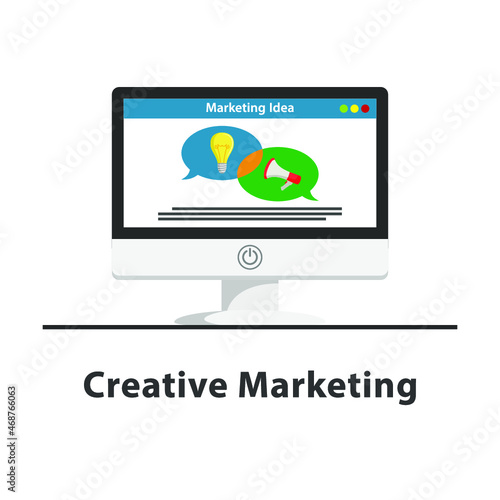 seo creative marketing in pc monitor design on white background © The Last Word