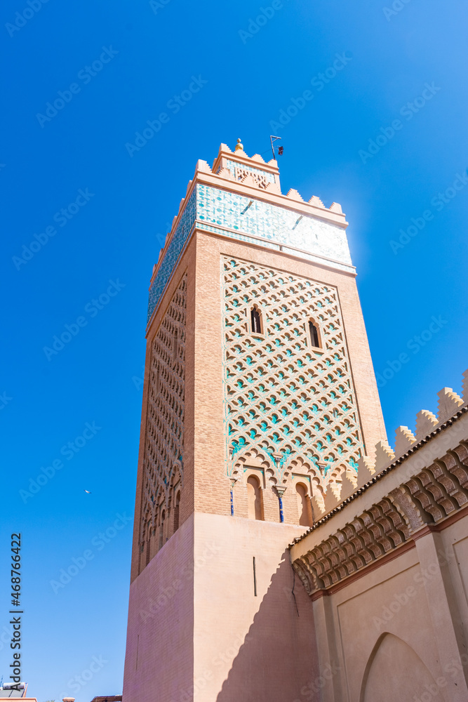 Minaret of the Kasbah Mosque, Marrakech, Morocco