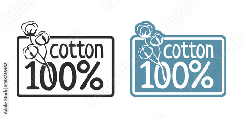 Hundred percents cotton square badge