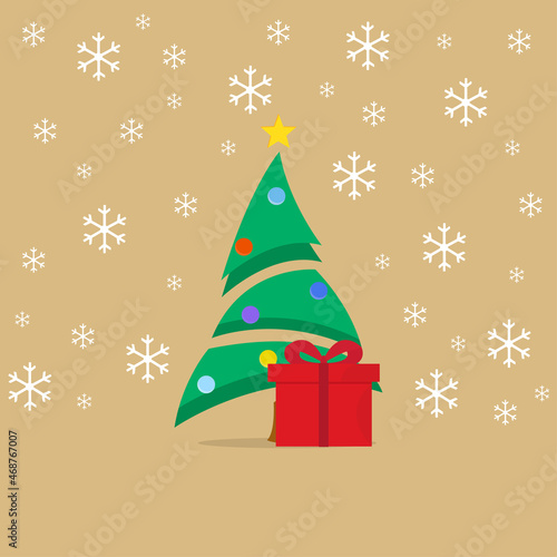 Christmas tree, holiday tree, holiday, christmas, weekend, vector illustration