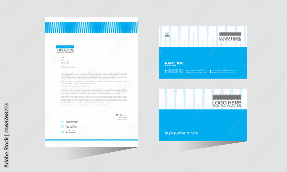 vector letterhead and business card vector letterhead and business card