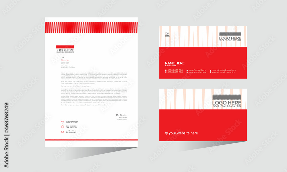 vector letterhead and business card