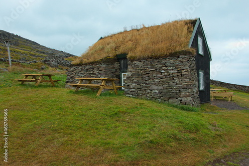 Stone house in Litlibaer, Iceland, Europe
