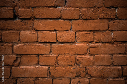 Brick wall with bright texture and relief.