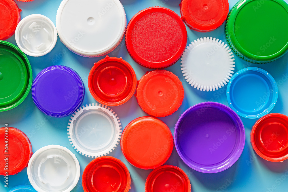 Various recycling lids. Conscious consumption Various recycling lids. Conscious consumption