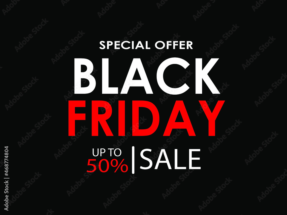 Obraz premium Black friday sale banner design vector illustration