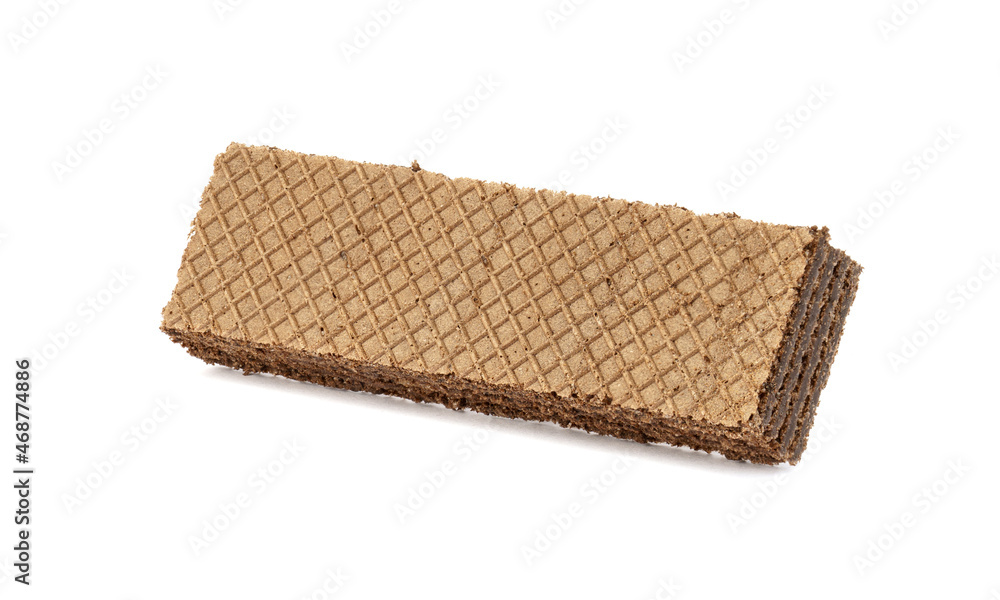 chocolate waffles isolated on white background. dessert chocolate waffles isolated on white background. dessert