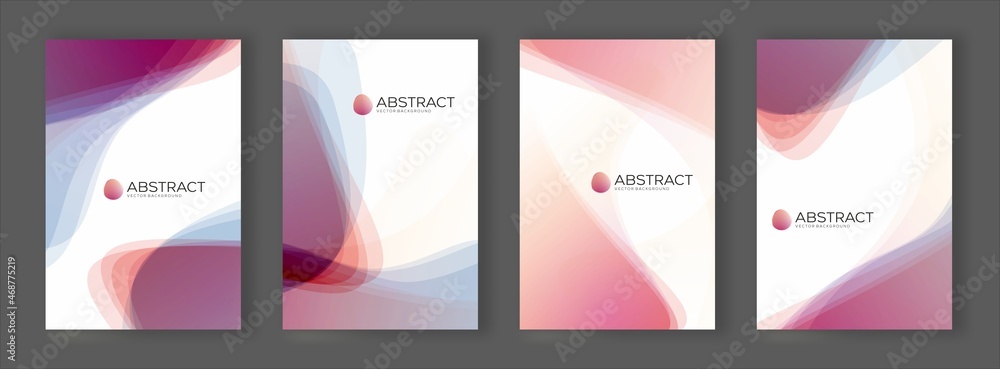 Fototapeta premium Vector design Set . Colorful gradients. Future geometric Cards