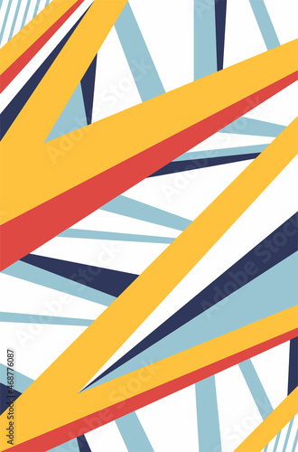 Minimalist background with retro color abstract stripe pattern