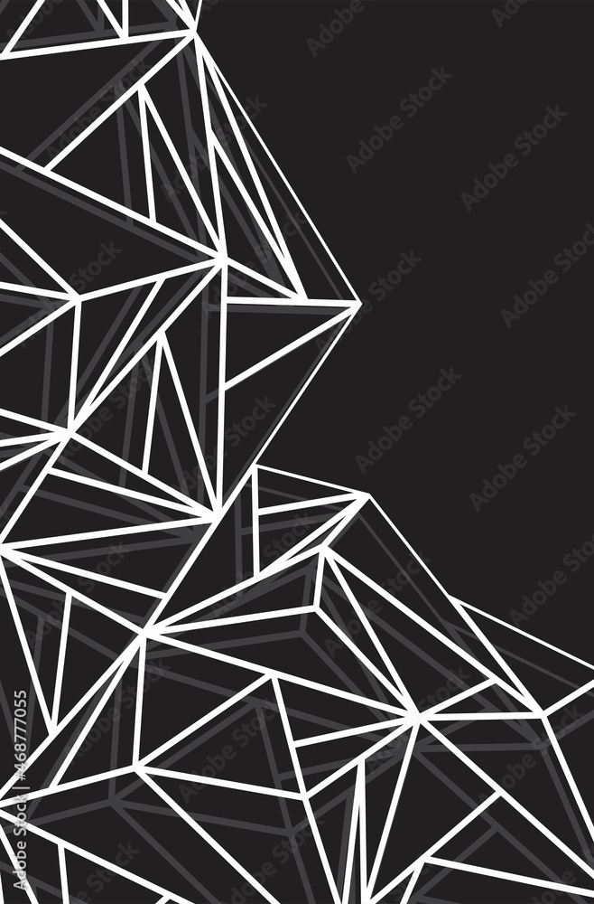 Abstract background with white polygonal lines Abstract background with white polygonal lines