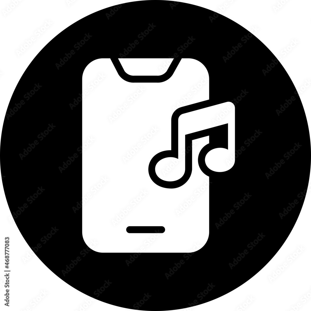 music phone glyph icon music phone glyph icon