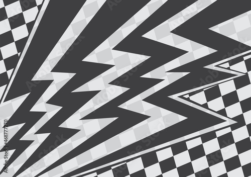 Abstract background with lightning pattern and some checkered line
