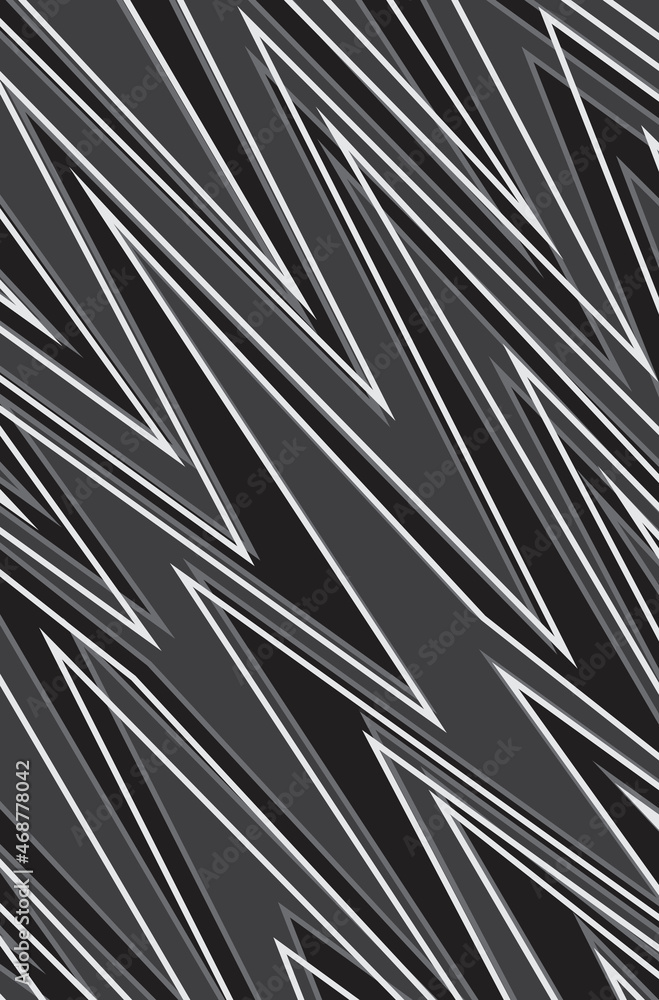 Fototapeta premium Abstract background with black jagged zigzag pattern
