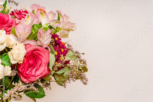 A festive bouquet of flowers for a birthday or women s day