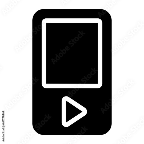 mp3 player glyph icon