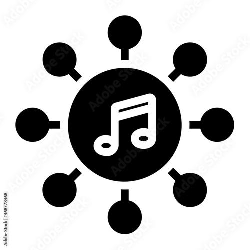 music affiliate glyph icon