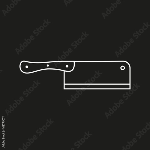 knife icon isolated on black background. vector illustration
