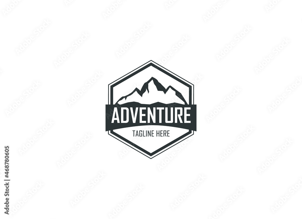 Mountain and summit, for Hipster Adventure Traveling logo design inspiration Mountain and summit, for Hipster Adventure Traveling logo design inspiration