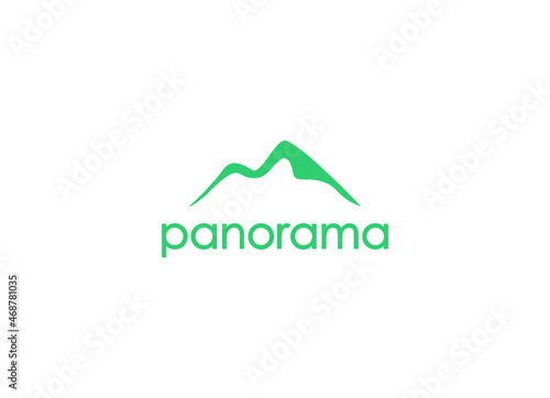 The panorama and the hills view logo design inspiration. 