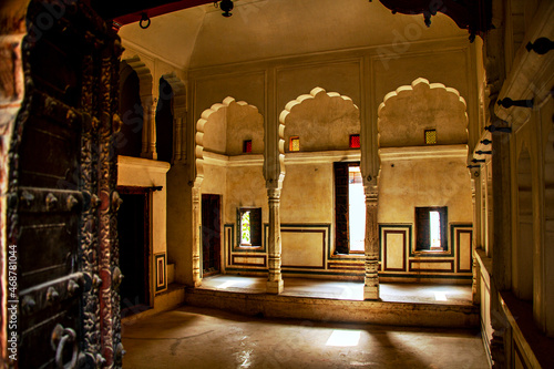 Havelis of Nawalgarh in Rajasthan in India
